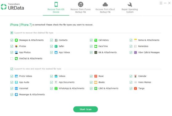 Tenorshare UltData for iOS 8