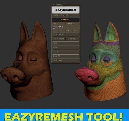 EaZyremesh v1.1 for ZBrush