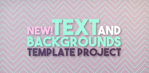 Videohive Text And Backgrounds Template 21930492