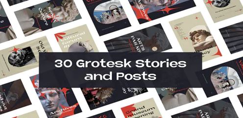 Videohive 30 Grotesque Instagram Stories and Posts 34613303