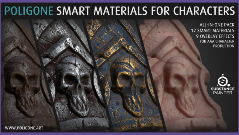 Artstation - Poligone Smart Material Collection for AAA Character Creation by Poligone