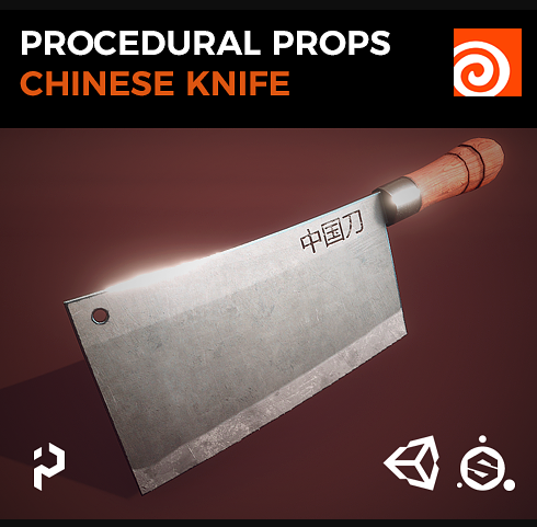 GUMROAD – HOUDINI 18 – PROCEDURAL PROP MODELING – CHINESE KNIFE