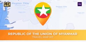 Videohive Myanmar Map Republic of the Union of Myanmar Travel Map 34496583