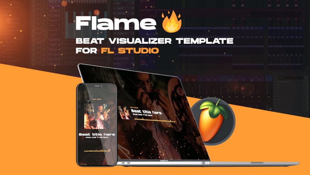 Anotherxlife Flame Type beat audio-visualizer template for FL Studio 20.8 [DAW Templates]