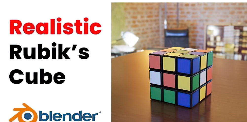 Blender 3D Easy Realistic Rubik's cube