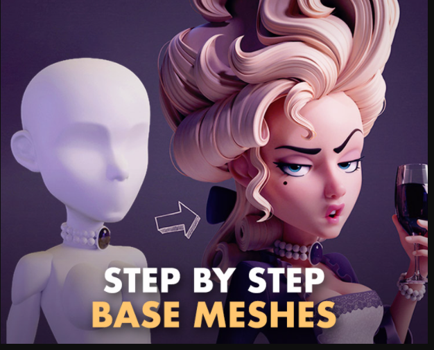 Step by Step Base Meshes - Marie Antoinette