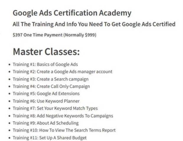 Jack Hopman – Google Ads Certification Academy 2022
