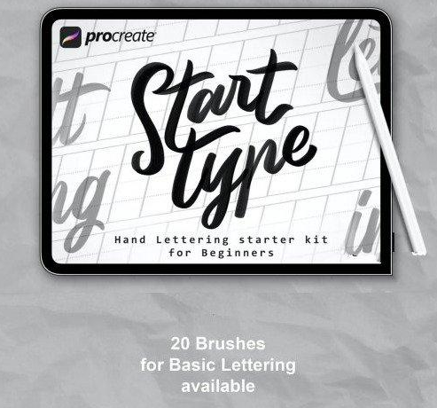 Twentyletter Start Type Procreate Brush Free Download