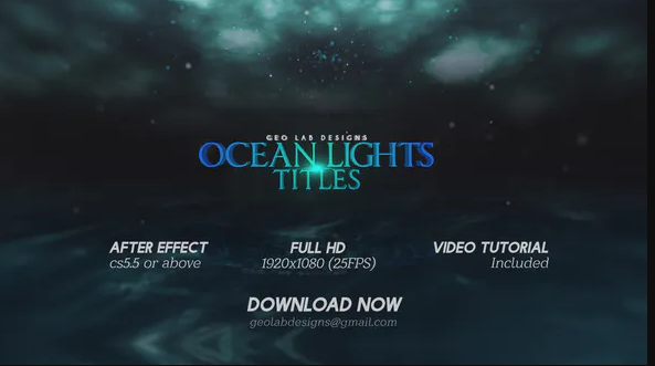 Videohive Ocean Lights Titles l Sea Lights Slideshow l Ocean Waves Opener 26809118 Free Download