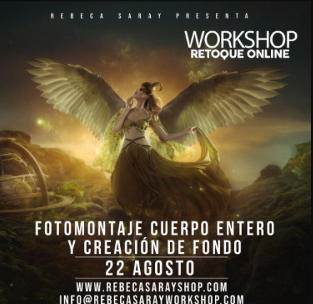 Rebeca Saray Shop CURSO RETOQUE FOTOMONTAJE CUERPO ENTERO Y CREACION DE FONDO ONLINE 22 AGOSTO (premium)