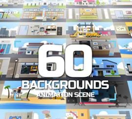 Videohive 60 Backgrounds Animation Scene 34211583