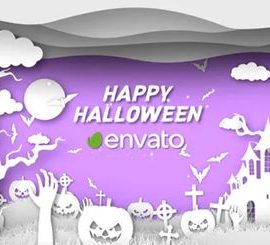 Videohive Paper Cut Halloween Wishes 34291649