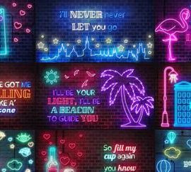 Videohive Neon Lyrics Template 23555778