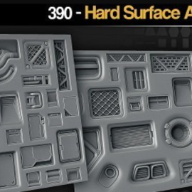 Gumroad – 390 Hard surface scifi Alphas/Height VOL.2 (Premium)