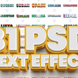Editable 3D PSD Text Effect Bundle Vol-4 (Premium)
