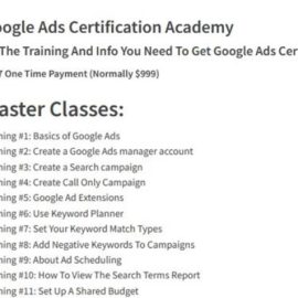Jack Hopman – Google Ads Certification Academy 2022 (Premium)