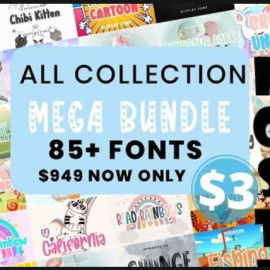 Mega Collection Font Bundle – 86 Premium Fonts (Premium)
