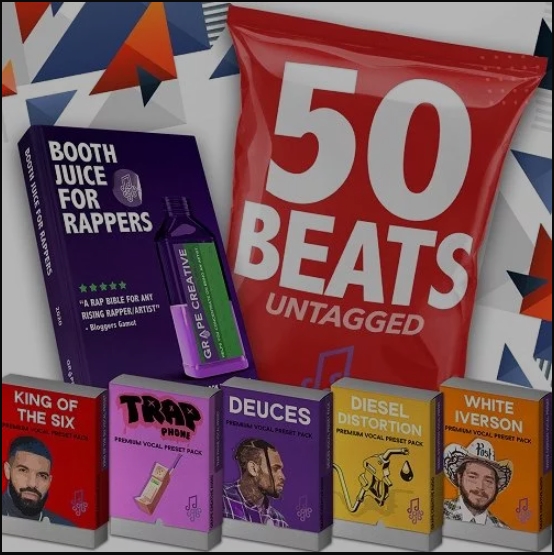 Grape Creative Complete Rapper bundle - 50 Beats + 5 Vocal Presets + Handbook [WAV, Synth Presets]