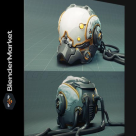 BLENDER MARKET – MODELING A SCIFI HELMET IN BLENDER BY RACHEL (Premium)