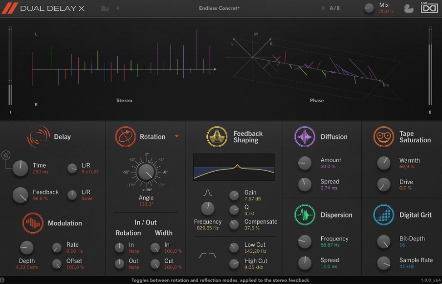 UVI Dual Delay X v1.1.2 [WiN]