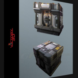 VICTORY3D – GAME ASSET CREATION MODELING & TEXTURING A FUTURISTIC CRATE (Premium)