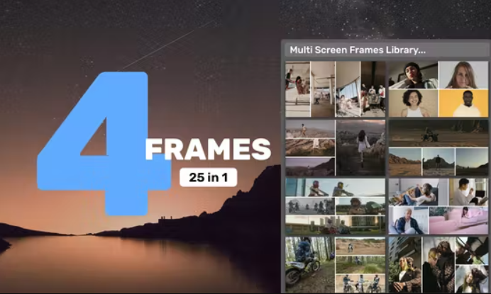 Videohive Multi Screen Frames Library – 4 Frames