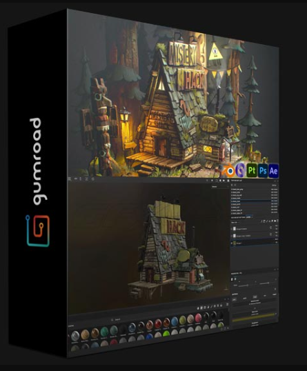 GUMROAD – MYSTERY SHACK – STYLIZED 3D DIORAMA – TUTORIAL