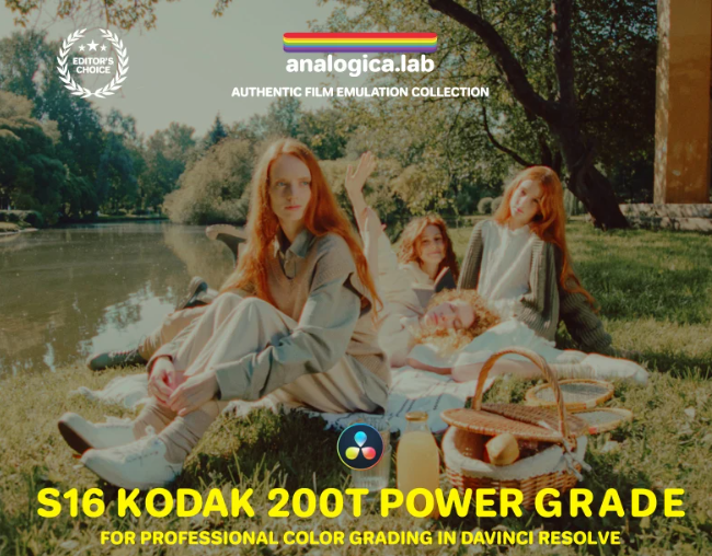 Super16 KODAK 200T Power Grade for Professional Color Grading in DaVinci Resolve Studio