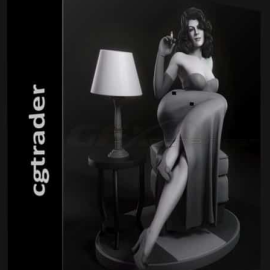 CGTRADER – AVA – FILM NOIR ACTRESS 3D PRINT MODEL (Premium)