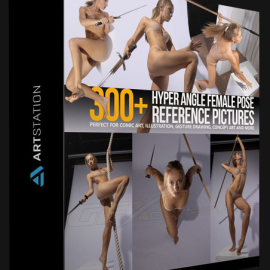 ARTSTATION – 300+ HYPER ANGLE FEMALE POSE REFERENCE PICTURES BY GRAFIT STUDIO (premium)