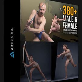 ARTSTATION – 380+ MALE & FEMALE DYNAMIC ILLUSTRATION POSES BY GRAFIT STUDIO (Premium)