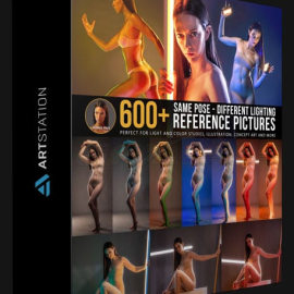 ARTSTATION – 600+ SAME POSE DIFFERENT LIGHTING REFERENCE PICTURES BY GRAFIT STUDIO (Premium)