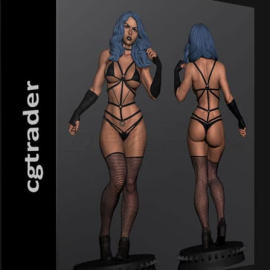 CGTRADER – GOTHIC GIRL 3D 3D PRINT MODEL (Premium)