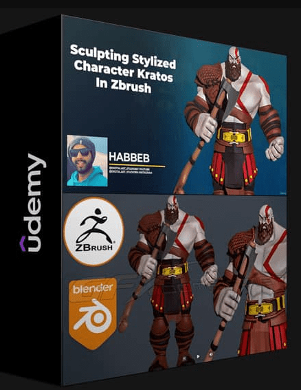 UDEMY – SCULPTING STYLIZED CHARACTER KRATOS IN ZBRUSH