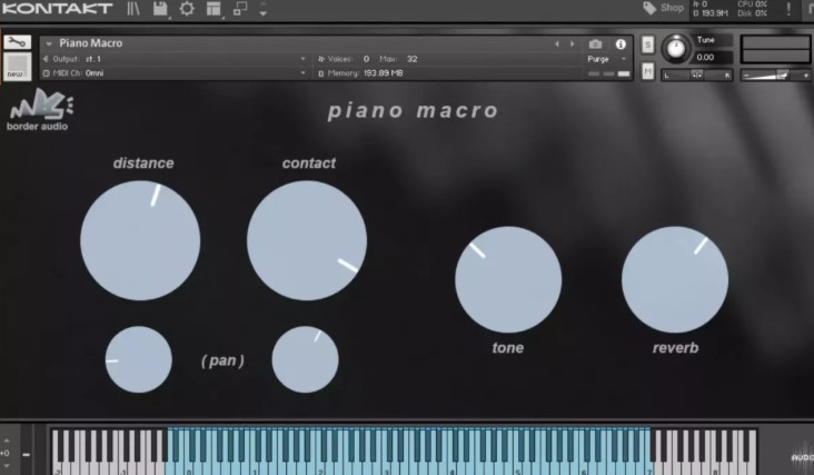 Border Audio Piano Macro KONTAKT