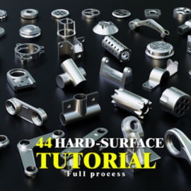 Artstation – 44 Hard Surface Kitbash + Full Process Tutorial by Vizyon Designers (Premium)