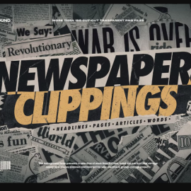 CreativeMarket – Indieground – Newspaper Clippings 6330173 (Premium)